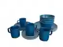 Vajilla Luxury En Melamina Color Azul 20pzs