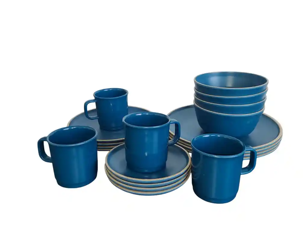 Vajilla Luxury En Melamina Color Azul 20pzs