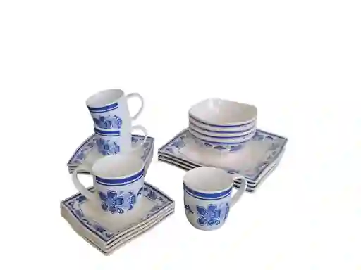 Vajilla Indigo En Melamina Color Blanco
