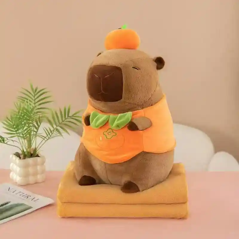 Capibara Naranja (peluche Con Cobija