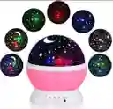 Lampara Rotatoria Proyector Cielo Estrellas Noche Dormir Luz Rosada
