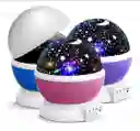 Lampara Rotatoria Proyector Cielo Estrellas Noche Dormir Luz Morada