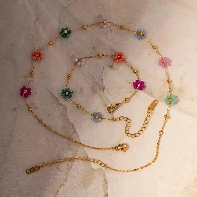 Collar Flowers + Pulsera