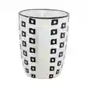 Mug Taza Expressions Blanco Negro 320 Ml Porcelana