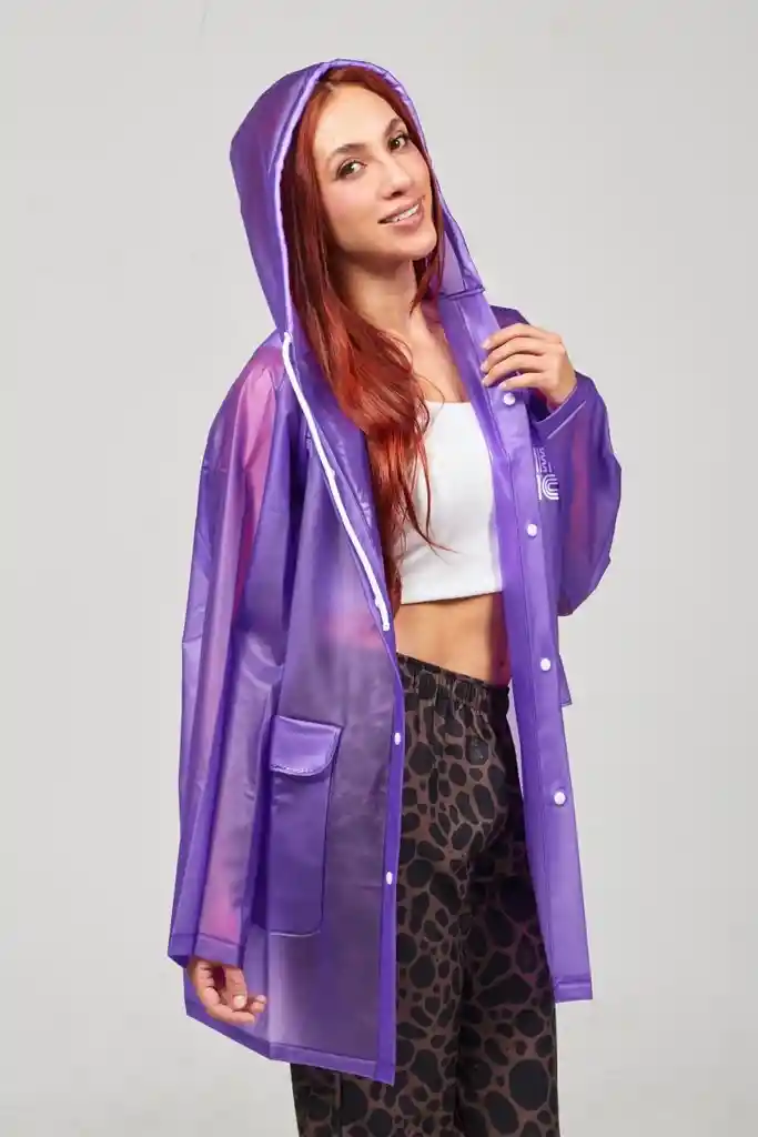 Capa Impermeable Morado Chic L