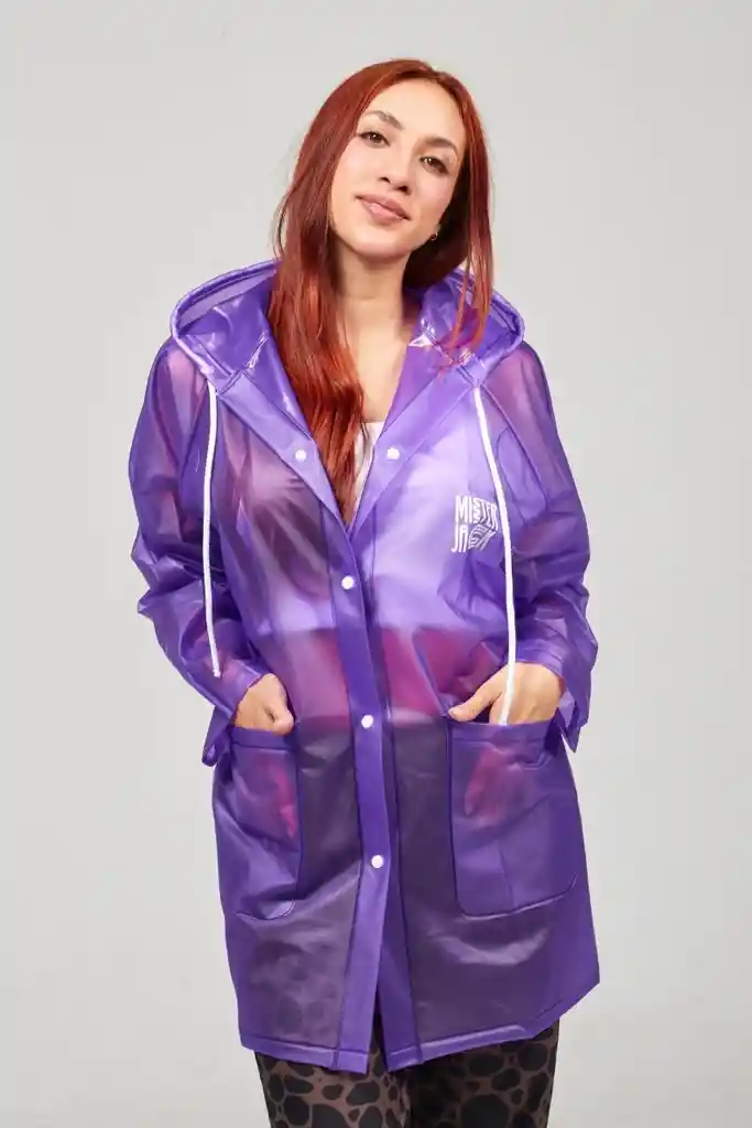 Capa Impermeable Morado Chic L