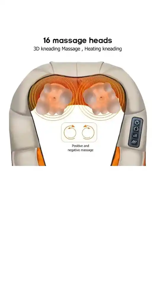 Masajeador Corporal Cervical Cuello Espalda Brazos Electrico Color Beige