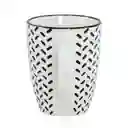 Mug Taza Expressions Blanco Negro 320 Ml Porcelana