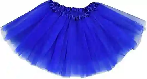 Disfraz Tutu Falda Brillante 30 Cm Para Niña Azul