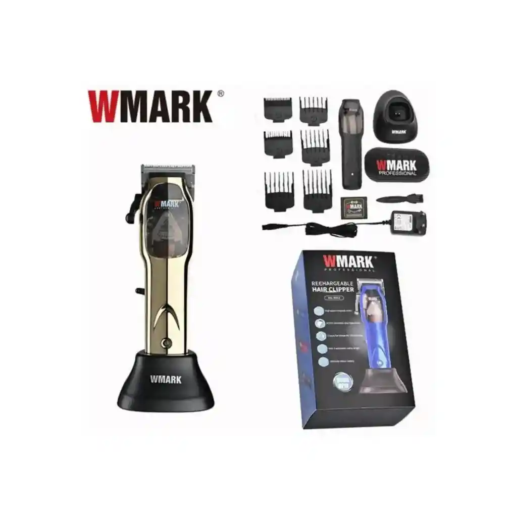 Kit Maquina Peluquera Profesional Wmark Ng-9002dorado