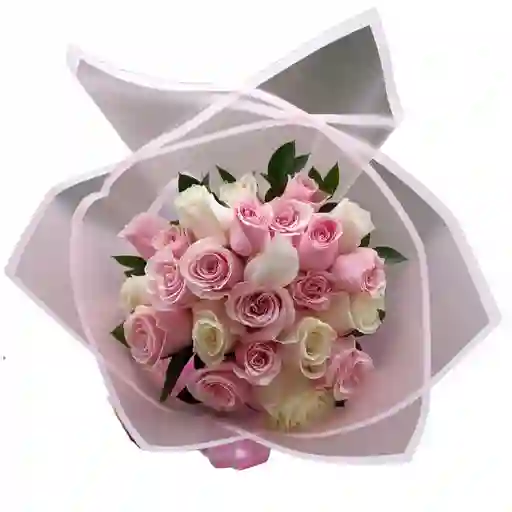 Bouquet De Rosas En Colores Pastel