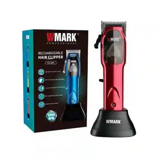 Kit Maquina Peluquera Profesional Wmark Ng-9002rojo