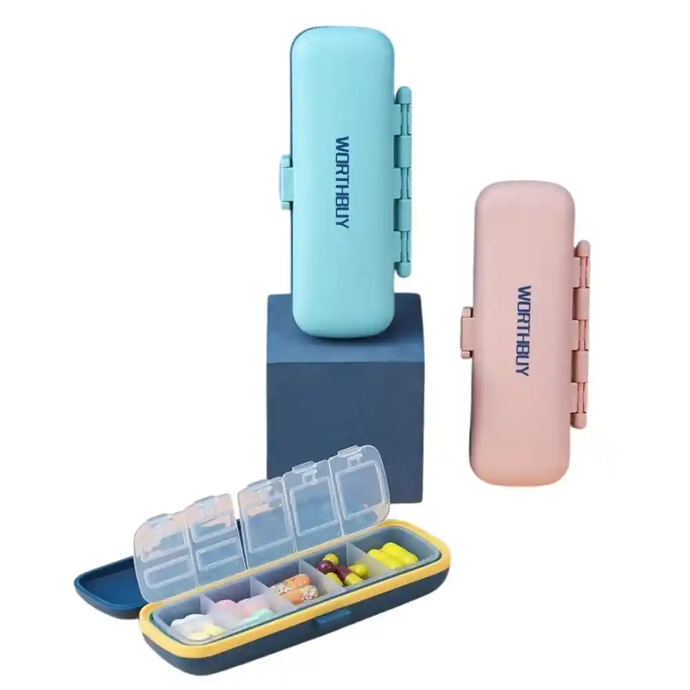 Organizador De Pastillas Estuche Pastillero Semanal 7 Compartimientos