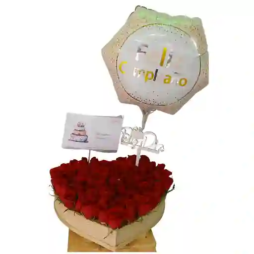 Corazón Grande De Rosas