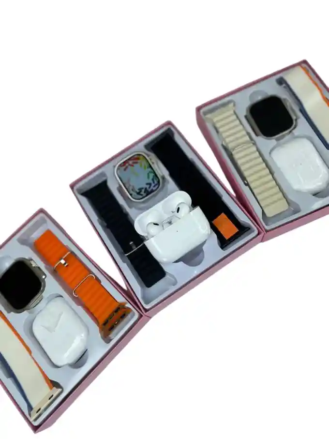 Combo Hr5 Ultra 3 Reloj Inteligente + Audífonos Inalámbricos