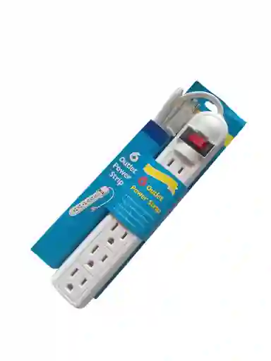 Regleta Eléctrica De 6 Tomas Con Interruptor