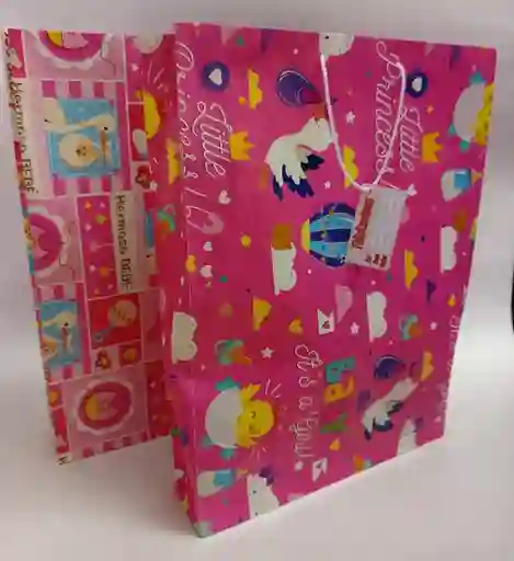 Bolsa Regalo Bebe Niña Grande 38x26x6cm