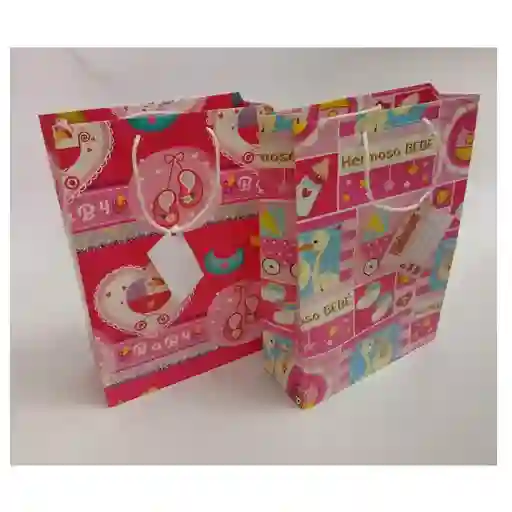 Bolsa Regalo Bebe Niña Mediana 25x16x6cm