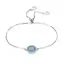 Pulsera Manilla Para Mujer Ajustable Dije Ojo Turco Amuleto En Plata 925
