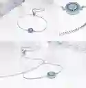 Pulsera Manilla Para Mujer Ajustable Dije Ojo Turco Amuleto En Plata 925