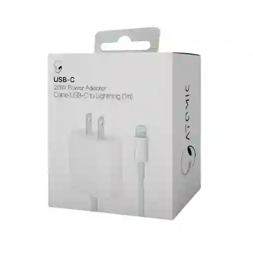 Cargador Adaptador 20w + Cable Lightning To Usbc Atomic