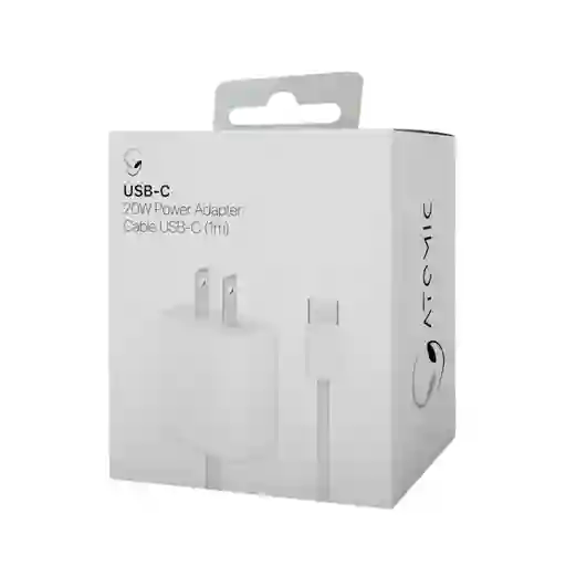 Cargador Adaptador 20w + Cable Usbc-usbc Atomic