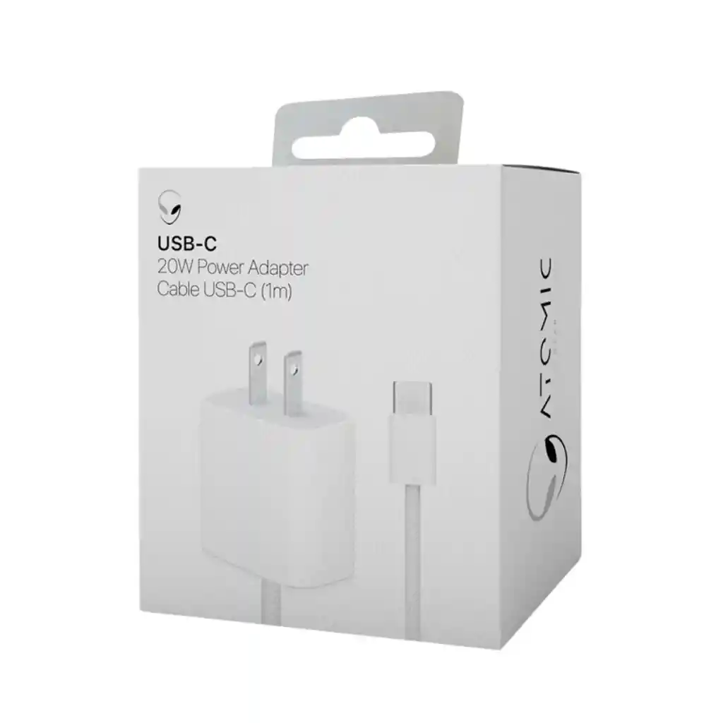 Cargador Adaptador 20w + Cable Usbc-usbc Atomic