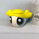 Mug Pocillo Chicas Superpoderosas Con Tapa Burbuja