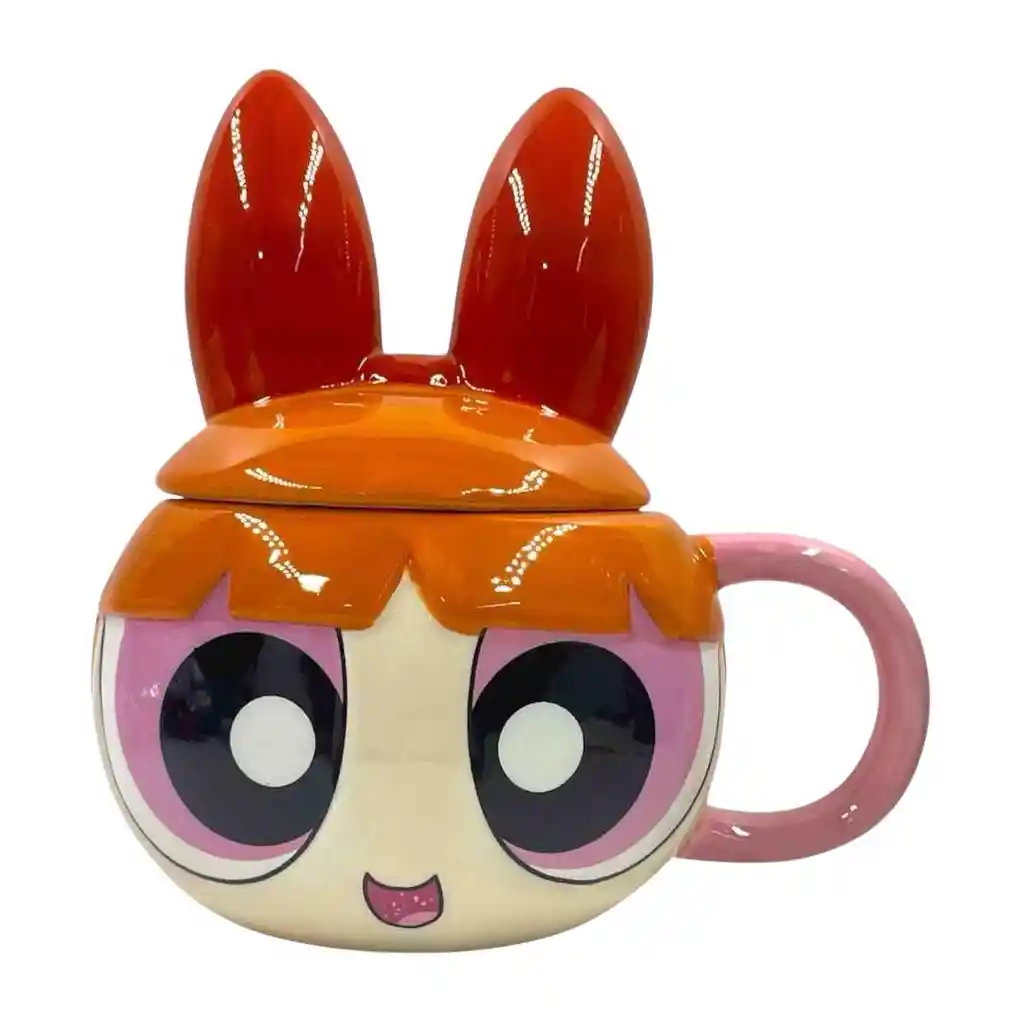 Mug Pocillo Chicas Superpoderosas Con Tapa Bombon