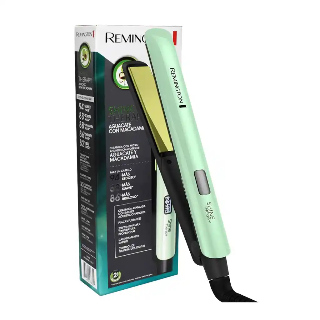 Plancha Alisadora De Aguacate Y Macadamia 1.1 Remlngton