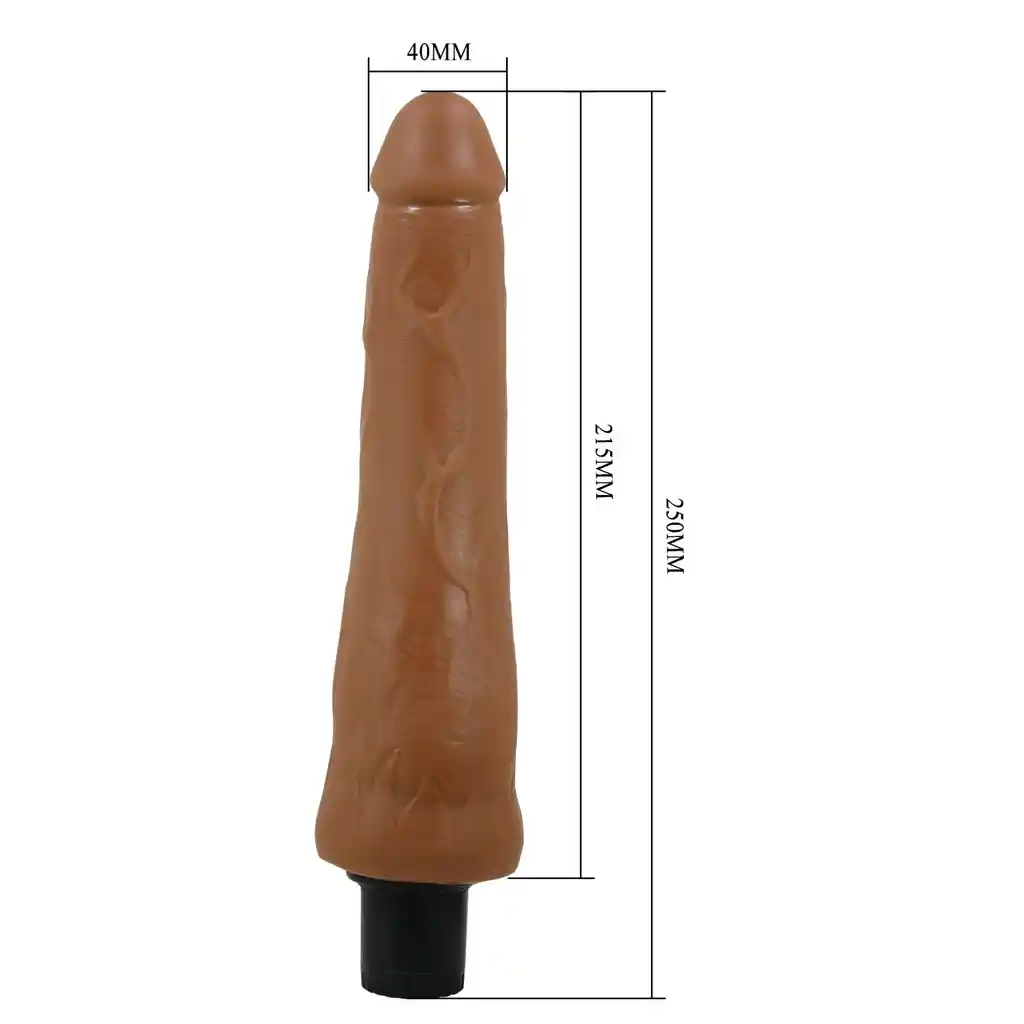Vibrador Realista Alfredo 25 Cm Sliding Skin Chocolate