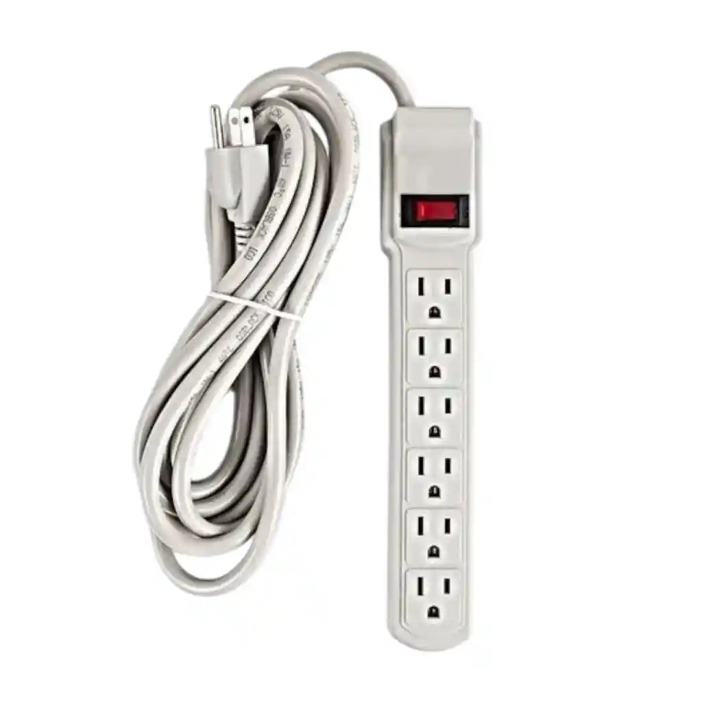 Regleta De 6 Puestos Con Extencion De 3m De Largo