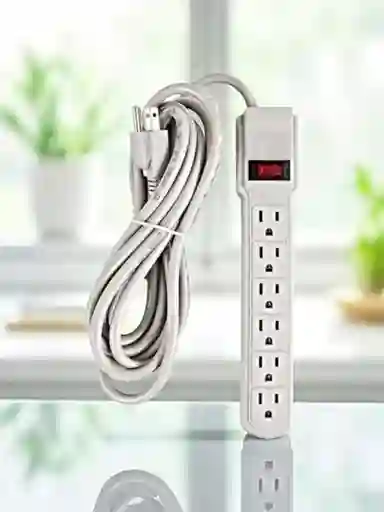 Regleta De 6 Puestos Con Extencion De 5 Mts De Largo