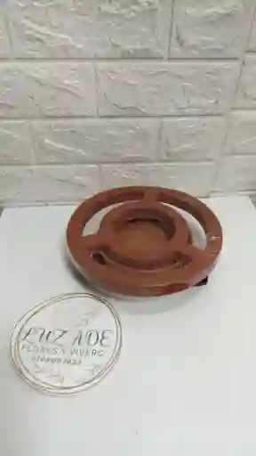 Base Para Matera Pequeña Con Llantas Y Plato Para Decorar 20x20