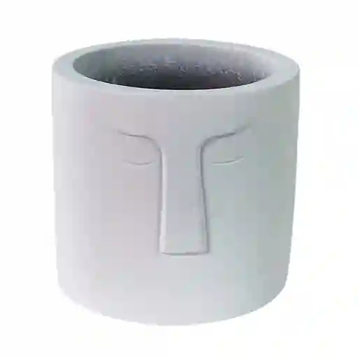 Matera Concepts Cara Monocromia 10x9x10cm Blanco Cemento