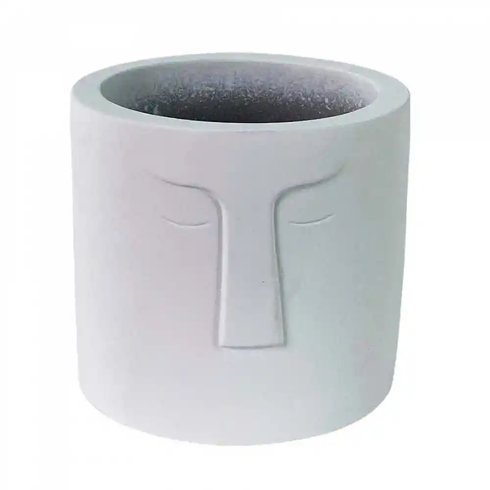 Matera Concepts Cara Monocromia 10x9x10cm Blanco Cemento
