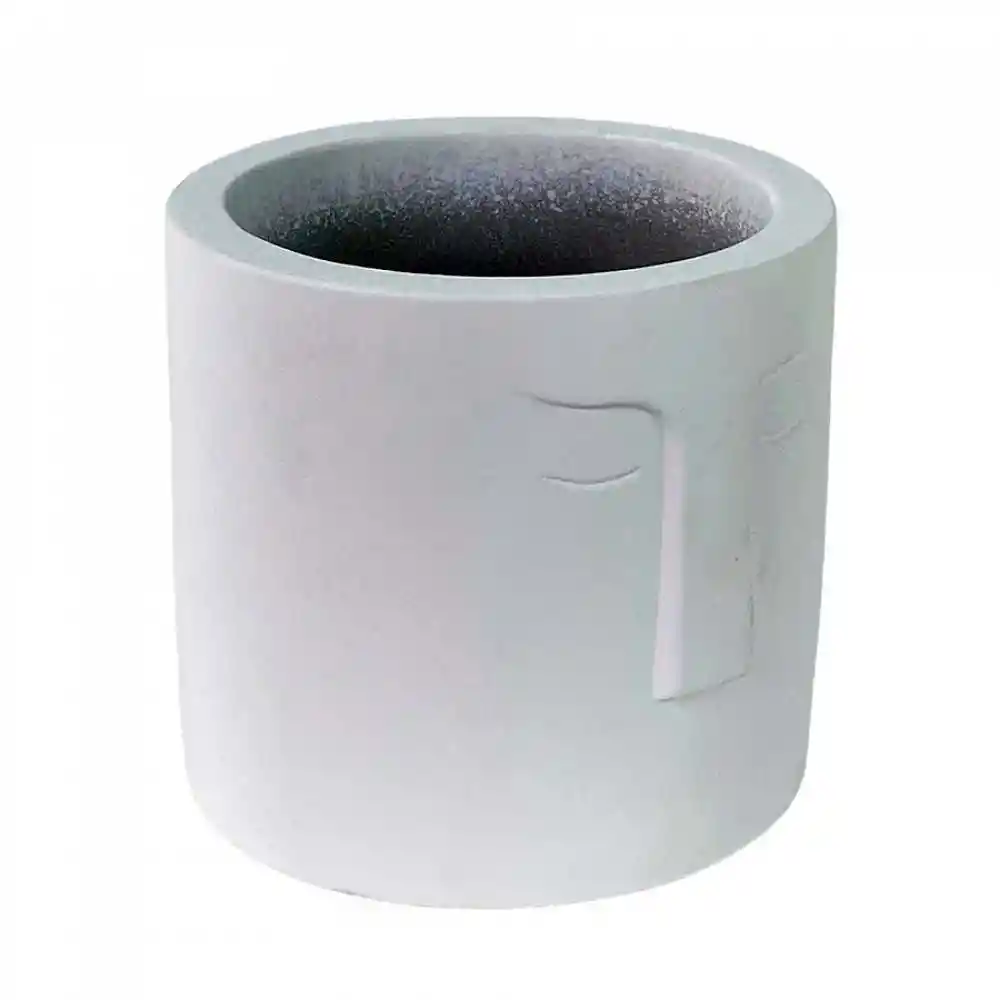 Matera Concepts Cara Monocromia 10x9x10cm Blanco Cemento