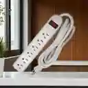 Regleta Eléctrica 6 Tomas Con Cable De 3 m