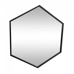 Espejo Concepts Exágono Monocromia 70x60cm Negro
