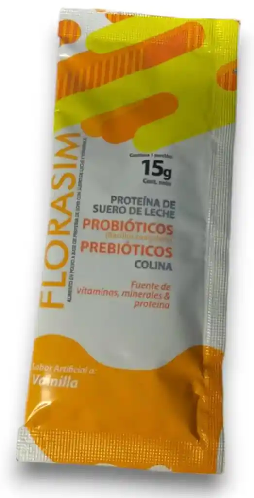 Florasim Probiotico X 1 Sobre Sabor A Vainilla
