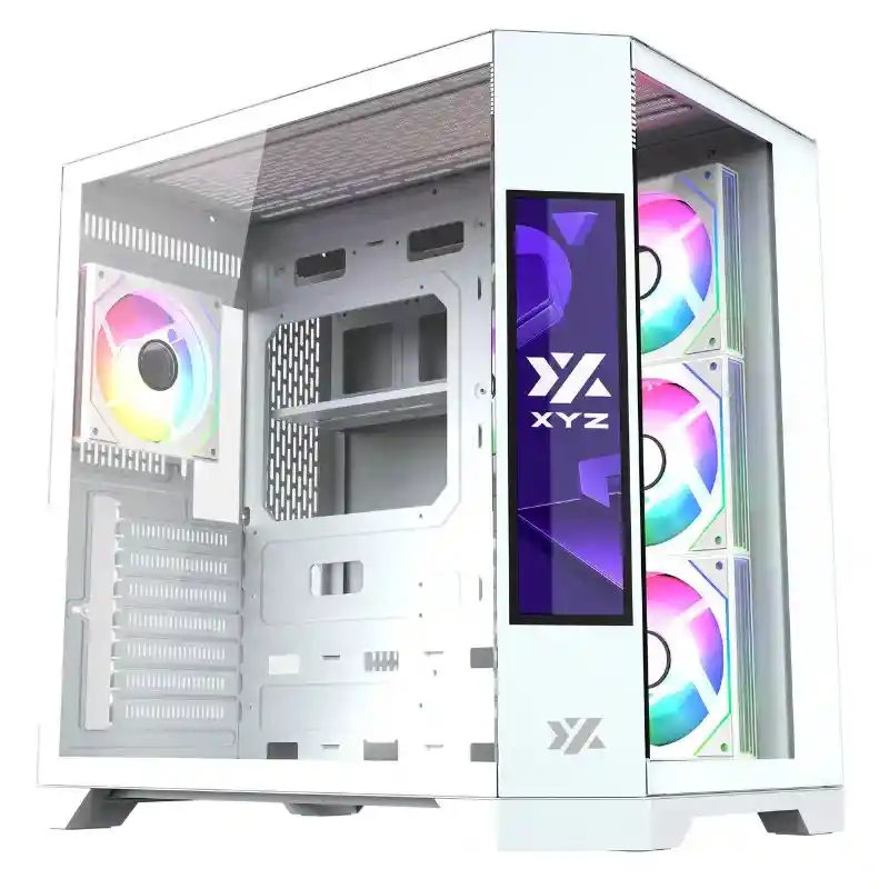 Chasis Xyz Neutron Blanca 4 Fan Rgb 120mm