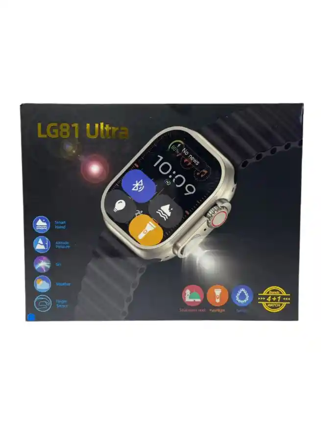Reloj Inteligente Con Linterna Lg81 Ultra + Pulso De Cambio