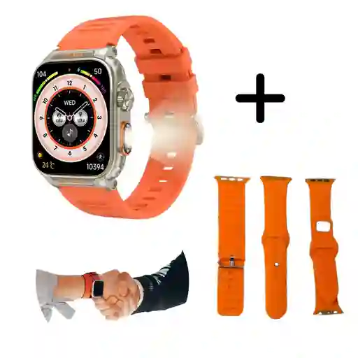 Reloj Inteligente Con Linterna Lg81 Ultra + Pulso De Cambio