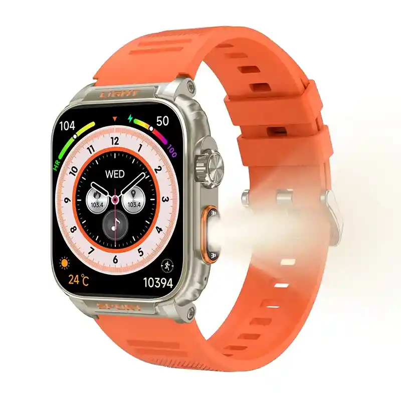 Reloj Inteligente Con Linterna Lg81 Ultra + Pulso De Cambio