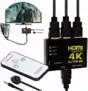 Switch Hdmi 3 X 1 (3 Entradas 1 Salida) 4k