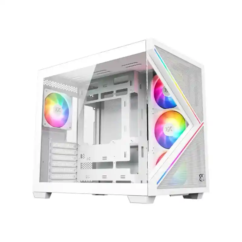 Chasis Xyz Qubex Blanca 4 Fan Argb 120mm