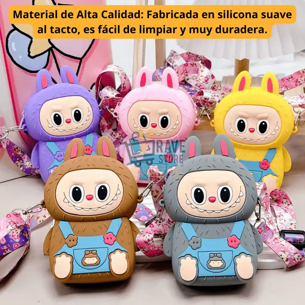 Monedero Para Niños Practico Diseño Labubu Student