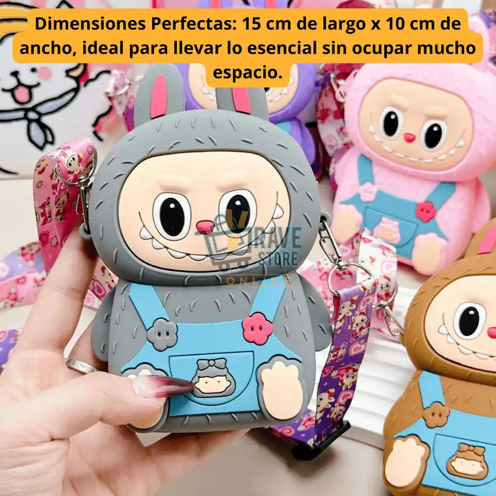 Monedero Para Niños Practico Diseño Labubu Student