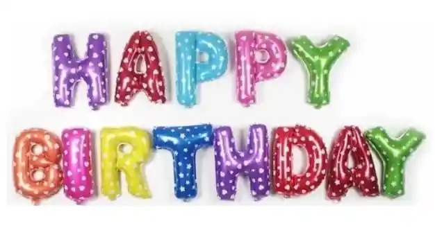 Globos Letrero Metalizado Happy Birthday 18` Colores
