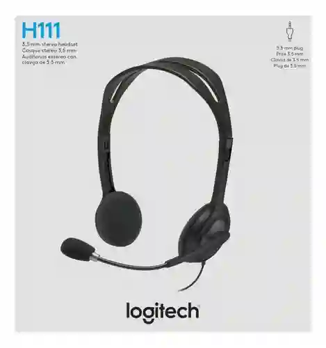 Diadema Logitech H111 - 3,5mm - Plug Stereo - Microfono